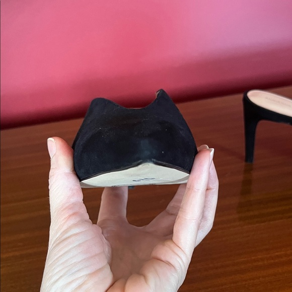 Like new Adrienne Vittadini Black Suede Mules - Picture 5 of 16